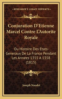 Front cover_Conjuration D'Etienne Marcel Contre L'Autorite Royale