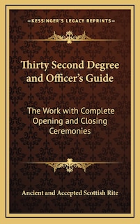 Front cover_Thirty Second Degree and Officer's Guide