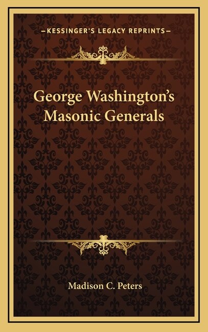 Couverture_George Washington's Masonic Generals