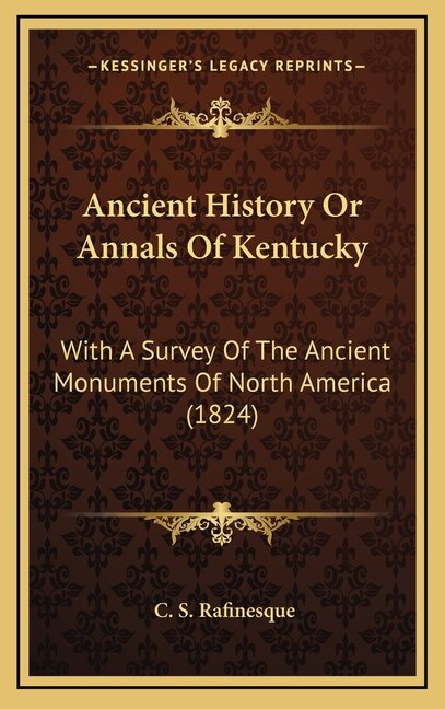 Front cover_Ancient History Or Annals Of Kentucky