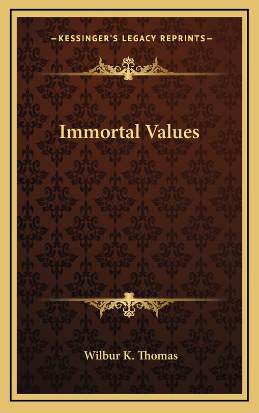 Front cover_Immortal Values