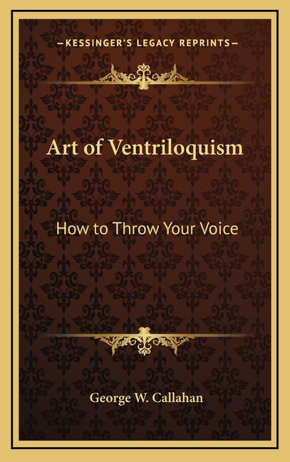 Couverture_Art of Ventriloquism