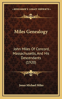 Front cover_Miles Genealogy