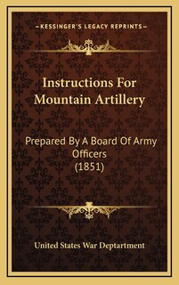 Front cover_Instructions For Mountain Artillery
