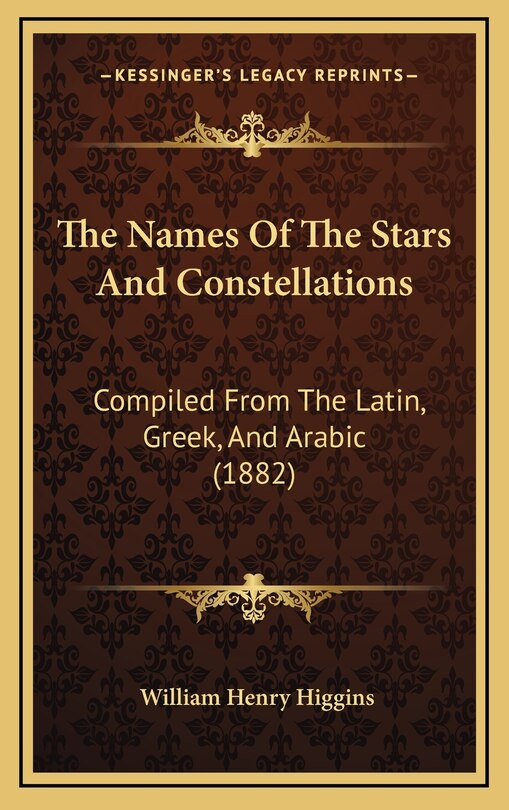 Front cover_The Names Of The Stars And Constellations