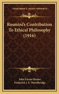 Front cover_Rosmini's Contribution To Ethical Philosophy (1916)