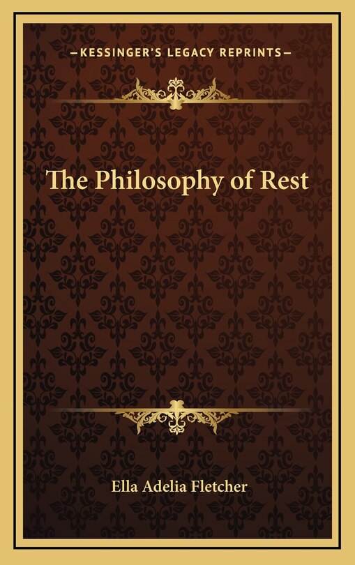 Front cover_The Philosophy Of Rest