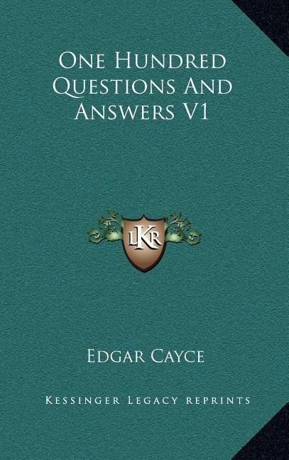Front cover_One Hundred Questions And Answers V1