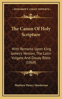 Front cover_The Canon Of Holy Scripture