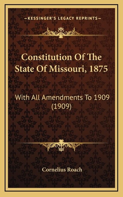 Front cover_Constitution Of The State Of Missouri, 1875