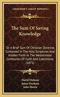 Couverture_The Sum Of Saving Knowledge