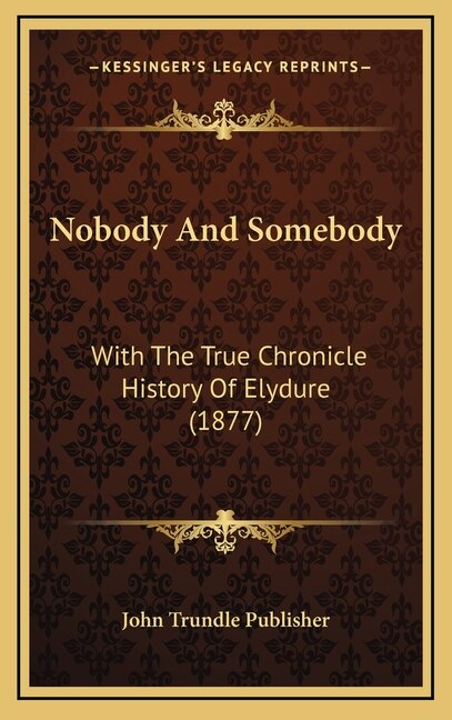 Couverture_Nobody And Somebody