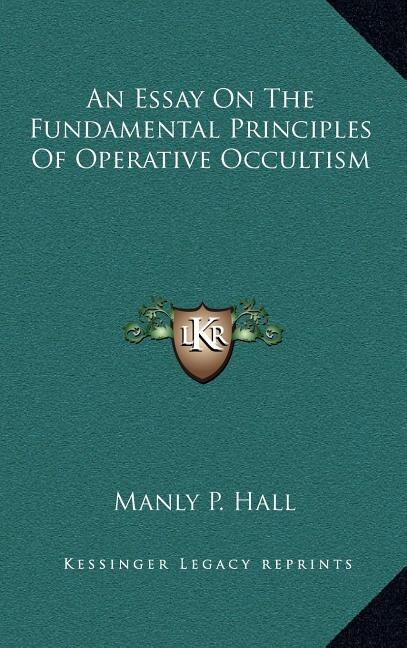 Front cover_An Essay On The Fundamental Principles Of Operative Occultism