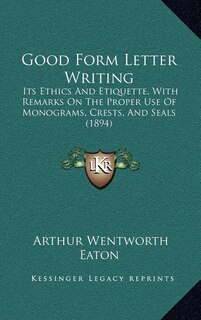 Front cover_Good Form Letter Writing