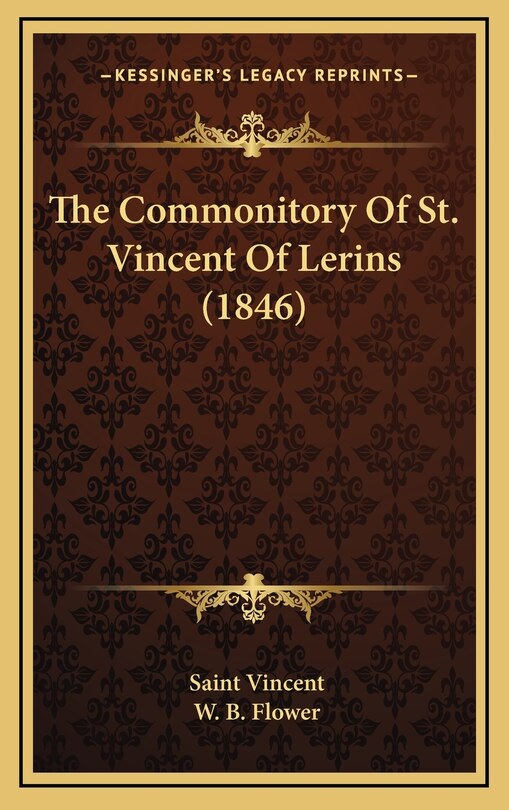 Couverture_The Commonitory Of St. Vincent Of Lerins (1846)