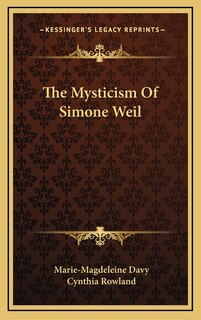 Front cover_The Mysticism Of Simone Weil