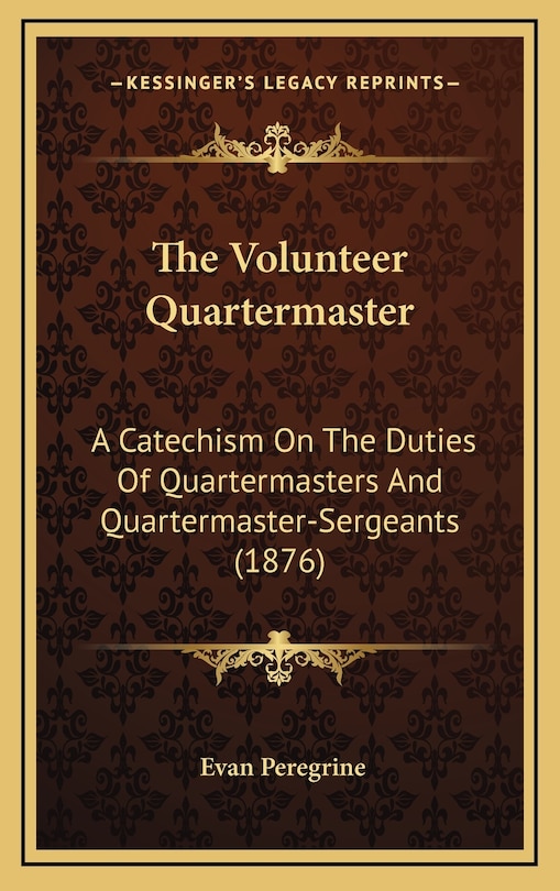 Couverture_The Volunteer Quartermaster