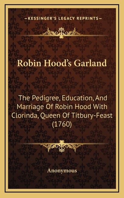Couverture_Robin Hood's Garland