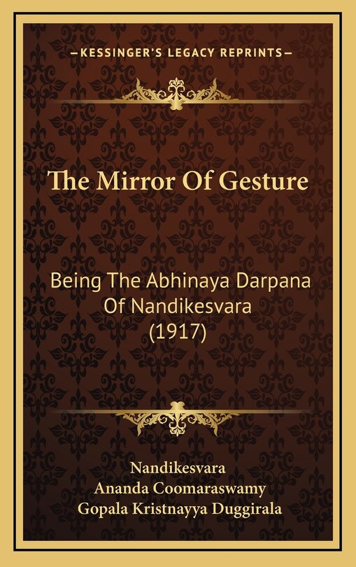 Front cover_The Mirror Of Gesture