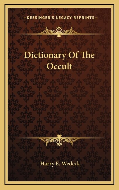 Front cover_Dictionary Of The Occult