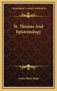 Front cover_St. Thomas And Epistemology