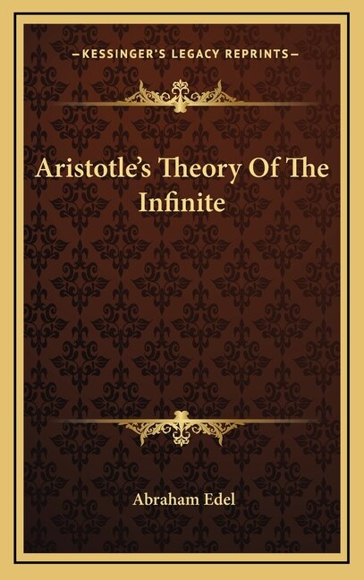 Front cover_Aristotle's Theory Of The Infinite