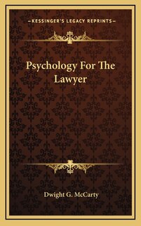 Couverture_Psychology For The Lawyer