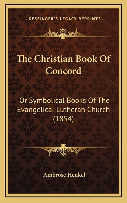 Front cover_The Christian Book Of Concord