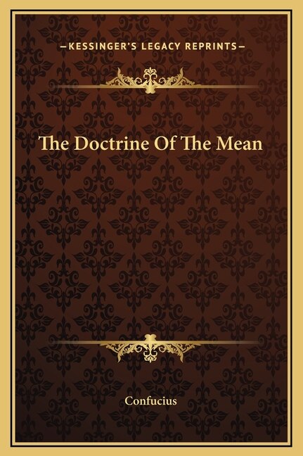 Couverture_The Doctrine Of The Mean