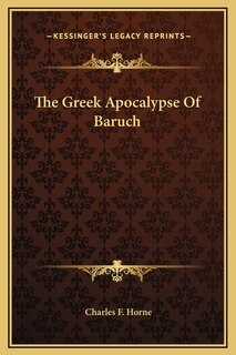 Front cover_The Greek Apocalypse Of Baruch