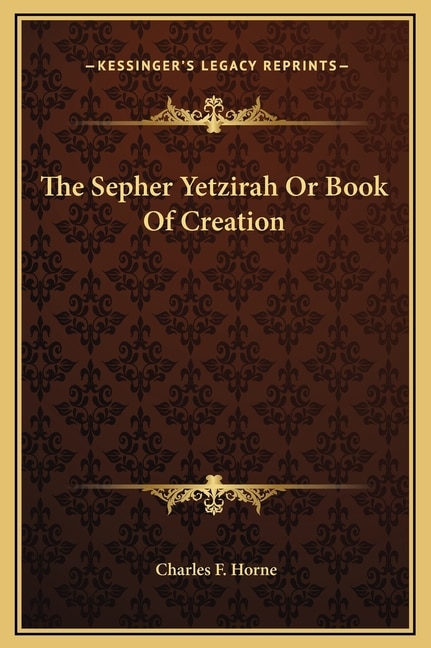 Front cover_The Sepher Yetzirah Or Book Of Creation