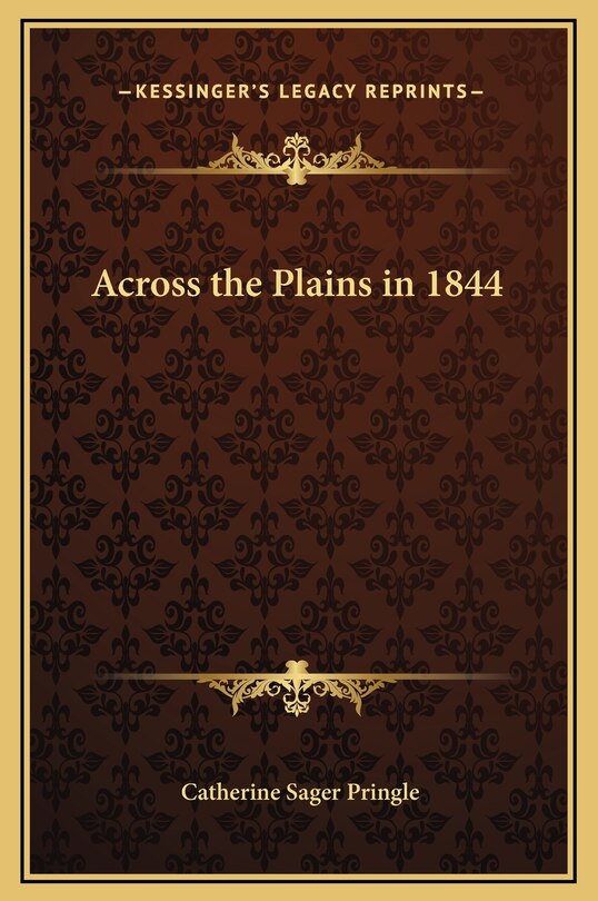 Front cover_Across the Plains in 1844