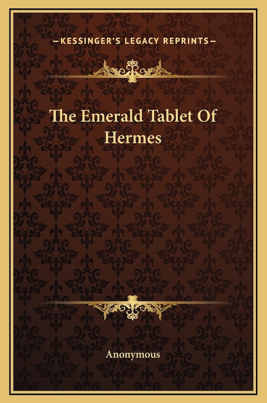Front cover_The Emerald Tablet Of Hermes
