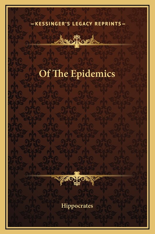 Front cover_Of The Epidemics