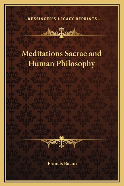 Front cover_Meditations Sacrae and Human Philosophy