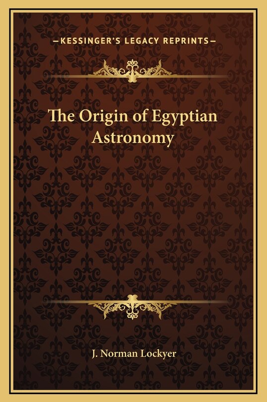 Front cover_The Origin of Egyptian Astronomy