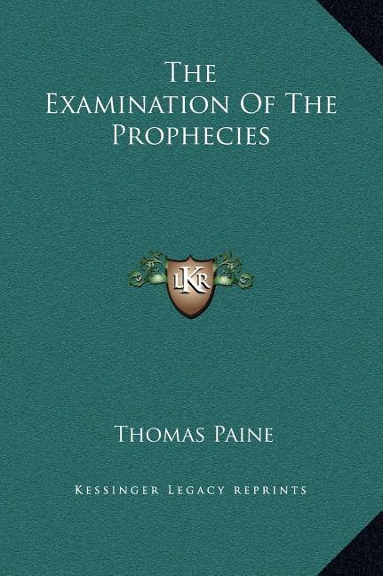 Front cover_The Examination of the Prophecies