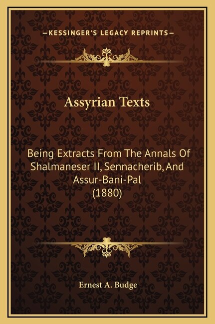 Couverture_Assyrian Texts