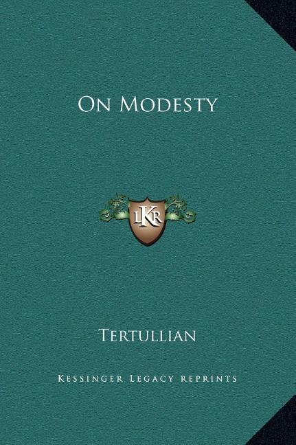 Couverture_On Modesty