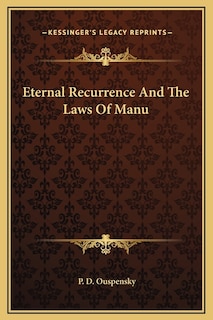 Front cover_Eternal Recurrence And The Laws Of Manu