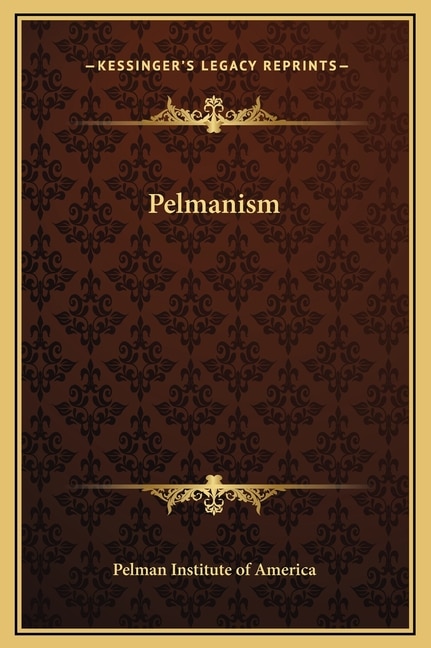Front cover_Pelmanism