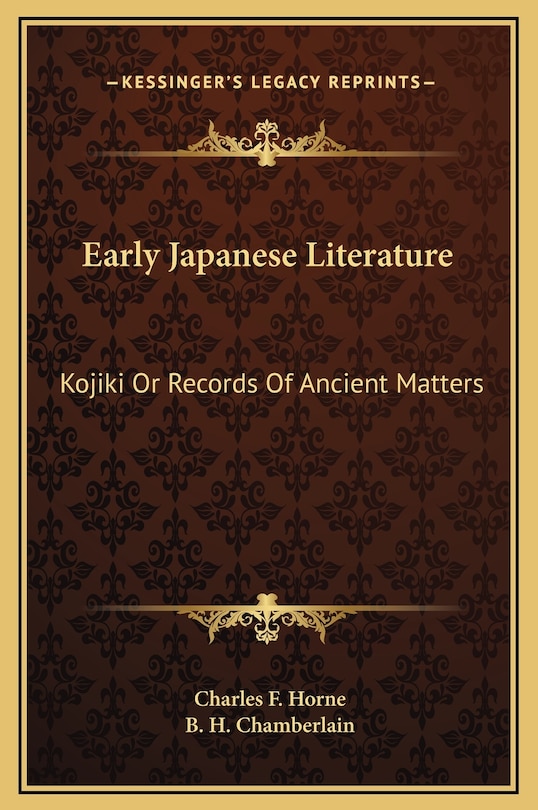Couverture_Early Japanese Literature