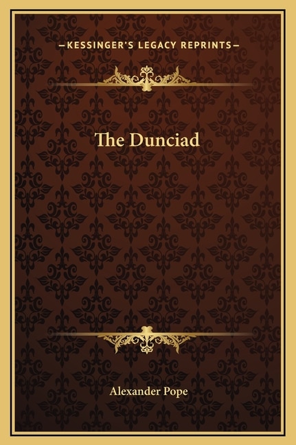 Couverture_The Dunciad