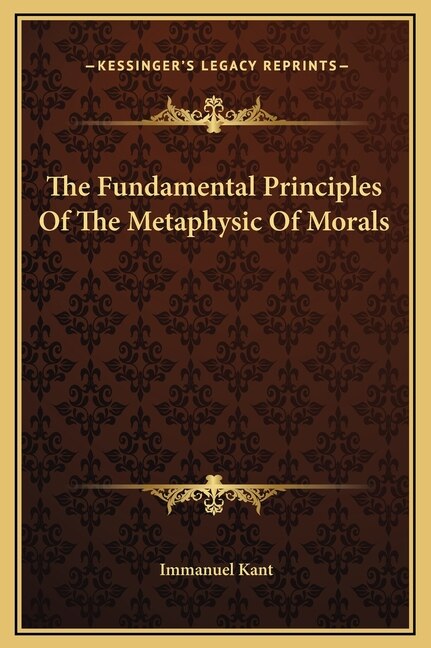 Couverture_The Fundamental Principles Of The Metaphysic Of Morals