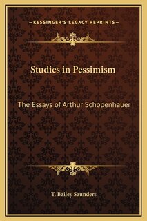 Front cover_Studies in Pessimism