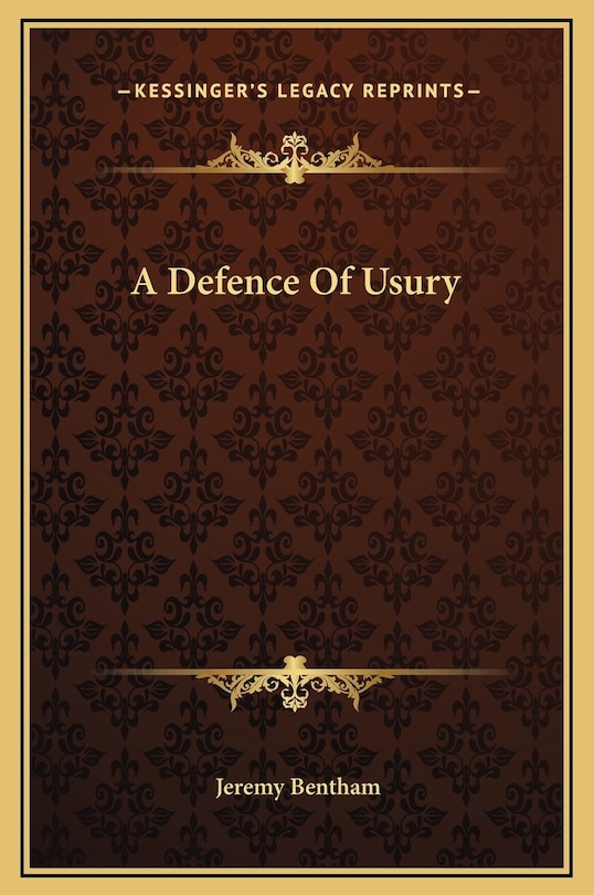 Front cover_A Defence Of Usury