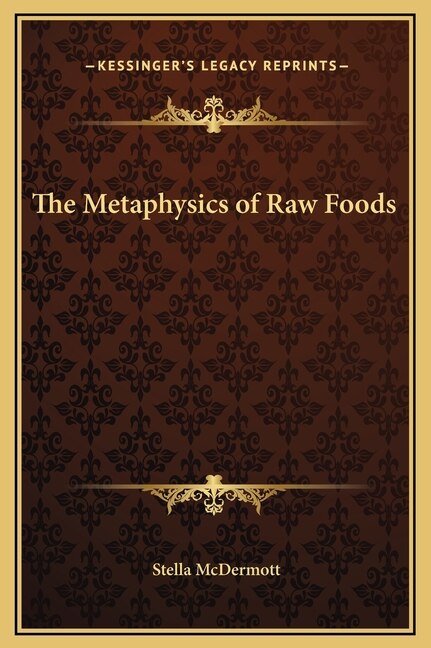 Couverture_The Metaphysics of Raw Foods