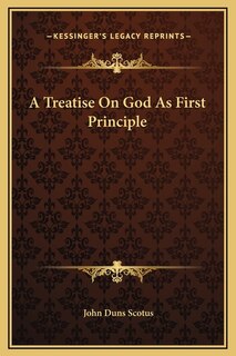 Couverture_A Treatise On God As First Principle