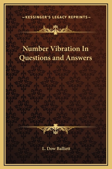 Front cover_Number Vibration In Questions and Answers