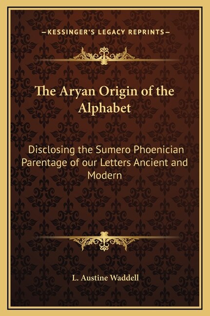 Front cover_The Aryan Origin of the Alphabet